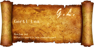 Gertl Lea névjegykártya